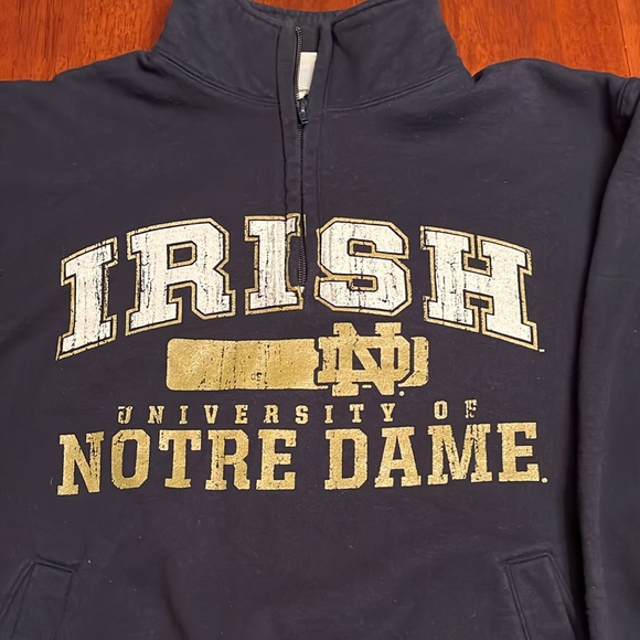 Champion Notre Dame Irish sweatshirt with collar and front pockets size Medium - Picture 3 of 8